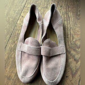 Lucky Brand (Size 7.5) Lilac Purple Suede Flat Loafers Preppy Academia